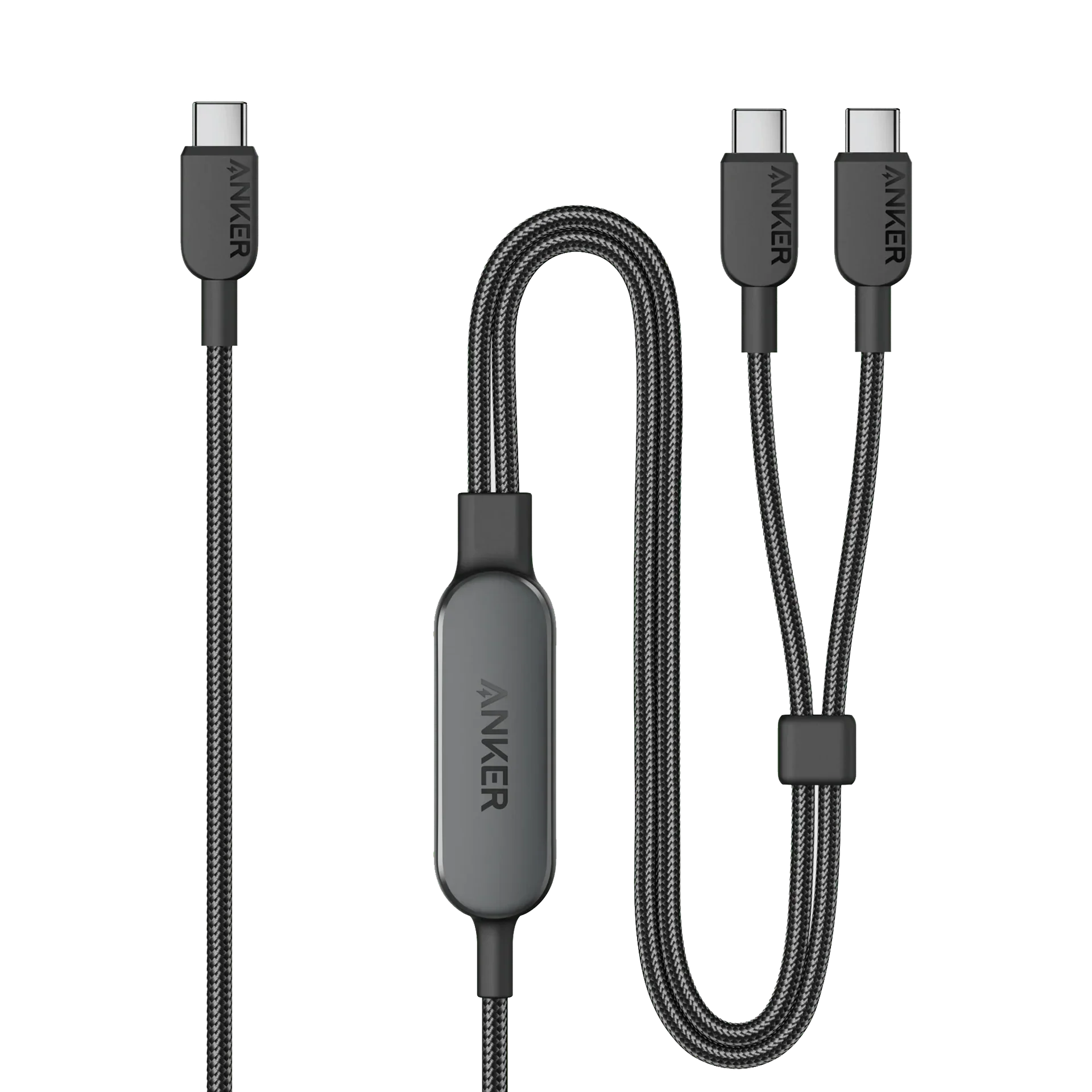 Anker 2-In-1 Usb-C To Usb-C Cable 140W (1.2M/4Ft) -Black - Tashqila Anker 2-In-1 Usb-C To Usb-C Cable 140W (1.2M/4Ft) -Black - Tashqila